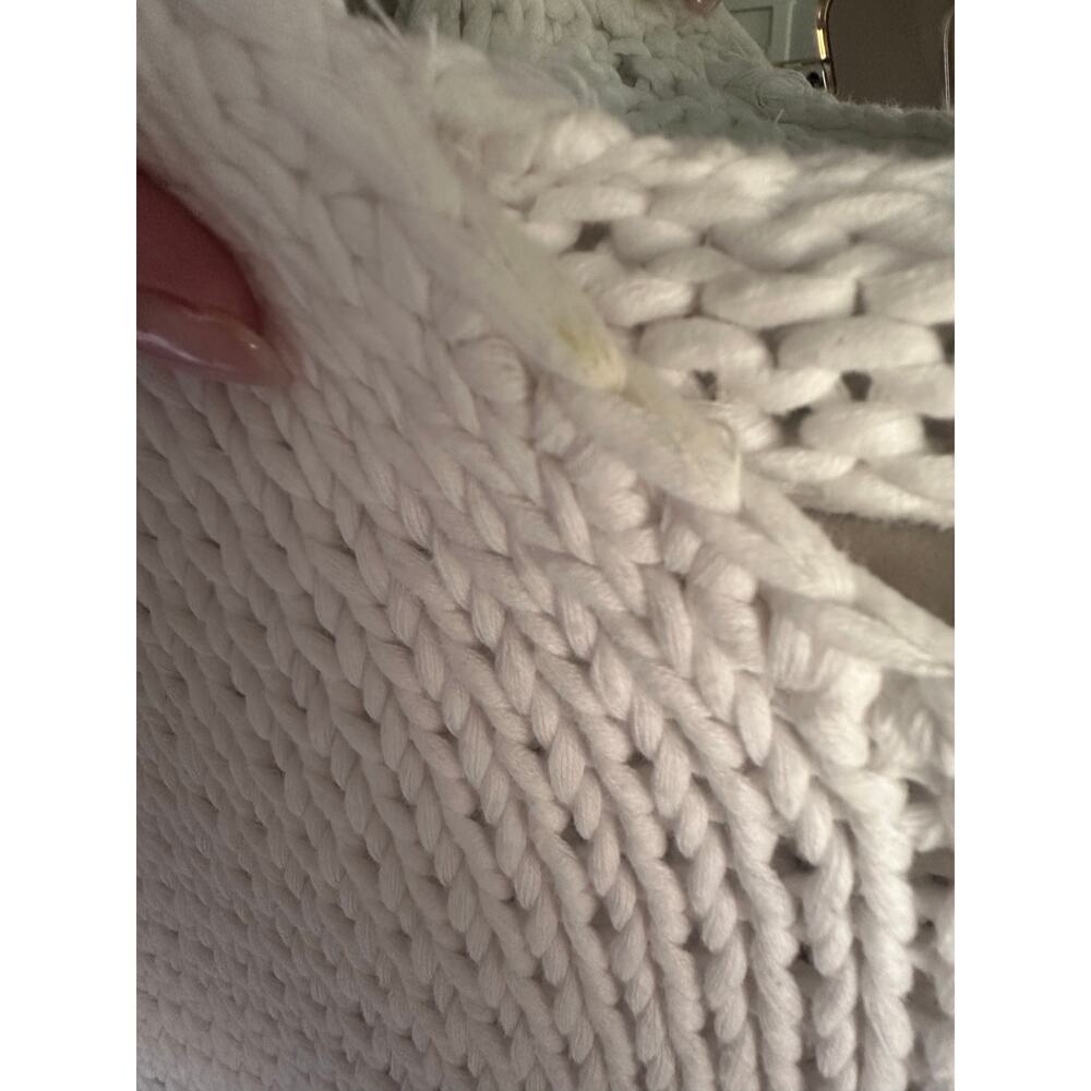 T Alexander Wang White Knit Cropped Hoodie Small - Picture 4 of 6